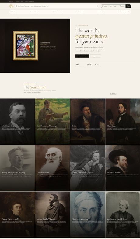 Most-Famous-Paintings homepage