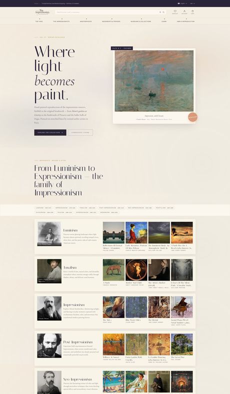 TopImpressionists homepage